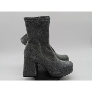 Abound Silver Sparkly Block Heel Boot